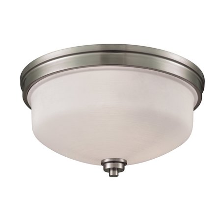 THOMAS Casual Mission 13'' Wide 3Light Flush Mount, Brushed Nickel CN170332